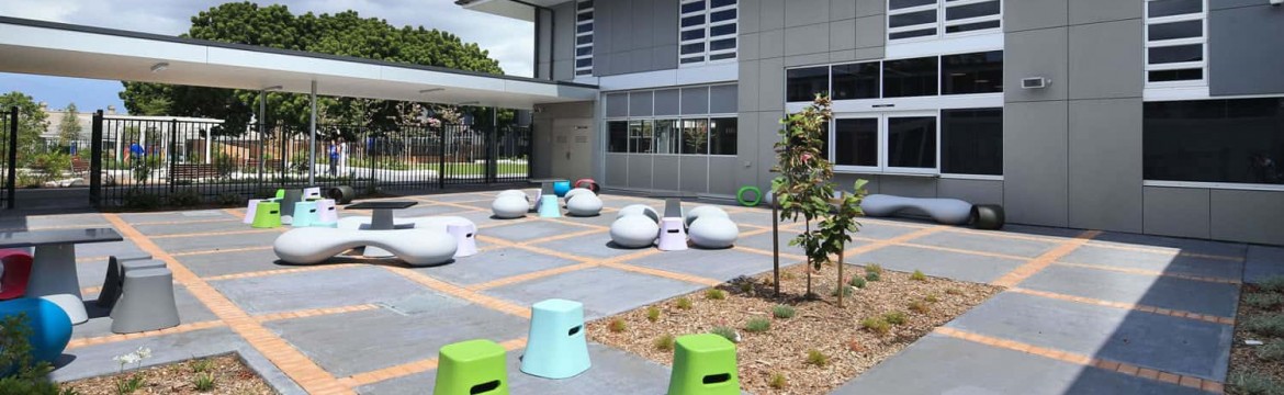 Lucas Gardens School Courtyard