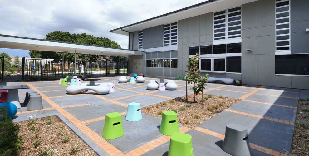 Lucas Gardens School Courtyard